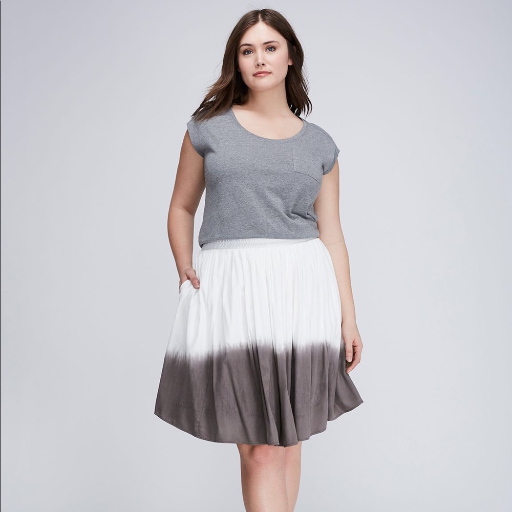 Grey Dip Dye Skirt